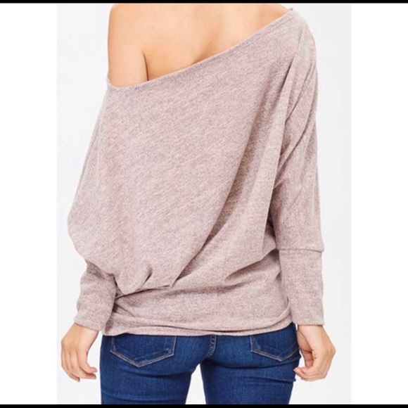 Marbled Knit Dolman Top Blush - Picture 6 of 9